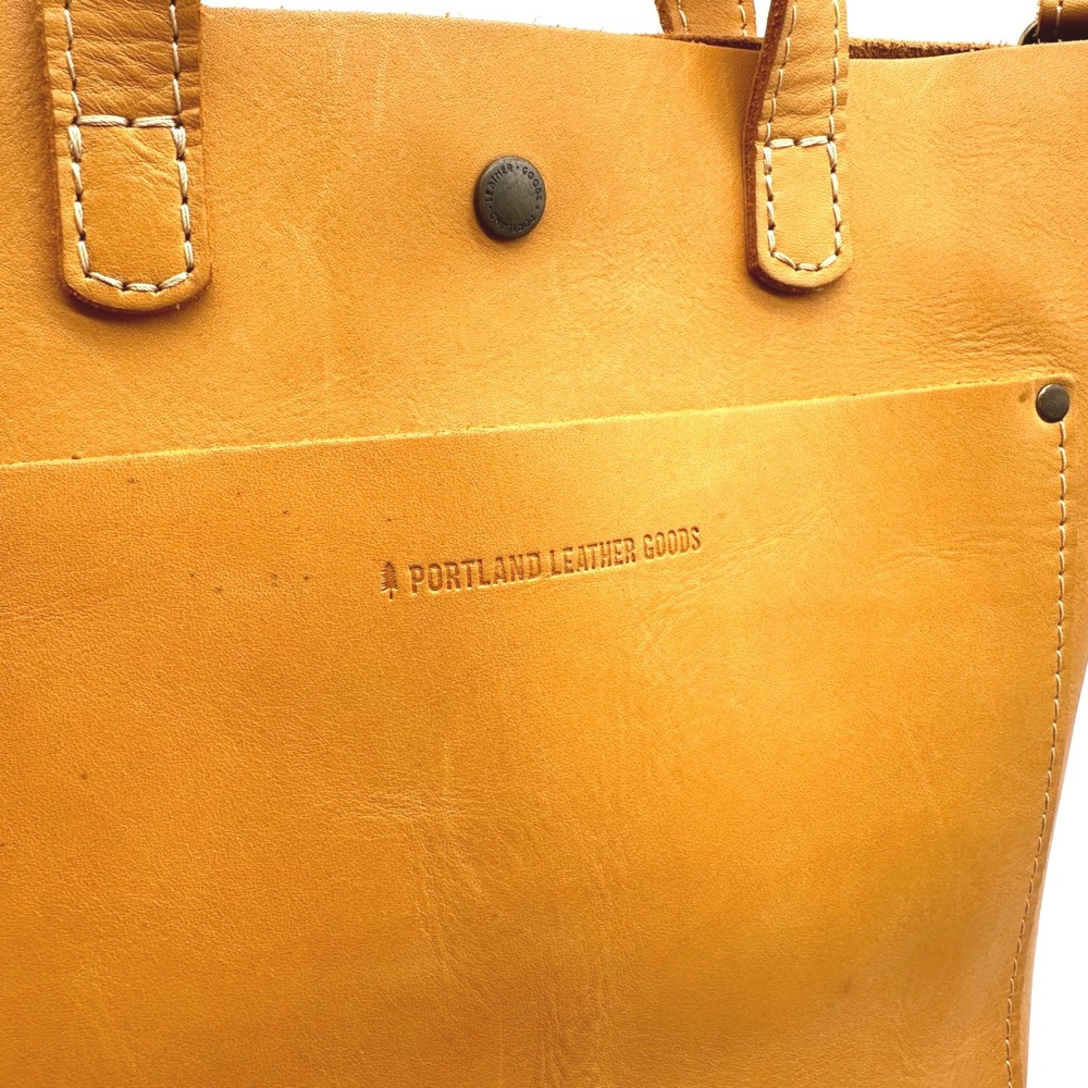Portland Leather Goods Sunflower Leather Mini Crossbody Tote Bag Handbag - Picture 2 of 16